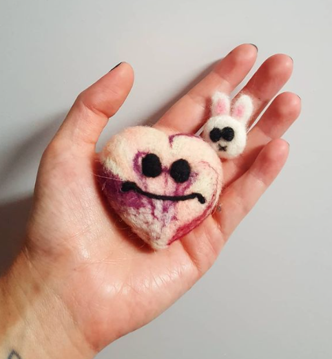 Needle felted ornaments